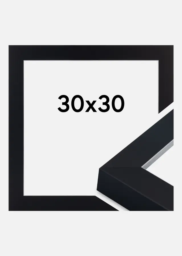 Moldura Sussex Vidro acrílico Preto/Prata 30x30 cm