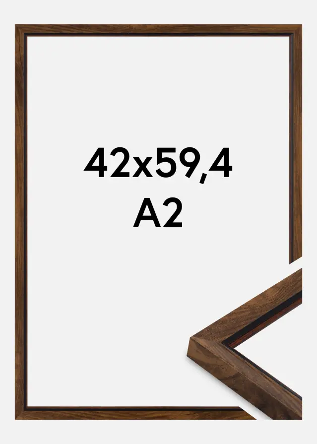 Moldura Obsidian Vidro acrílico Nogueira 42x59,4 cm (A2)