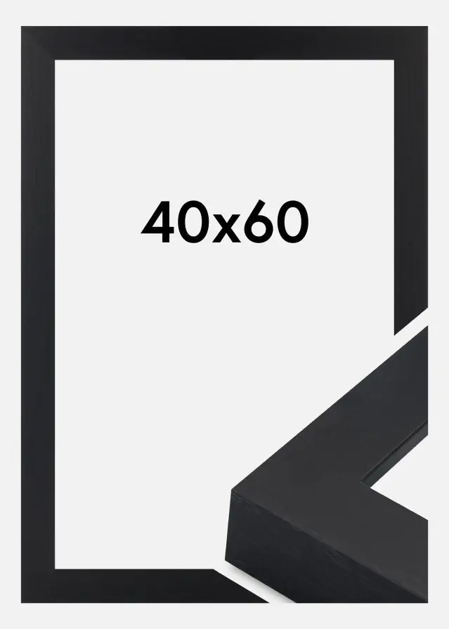 Moldura Wells Vidro acrílico Preto 40x60 cm