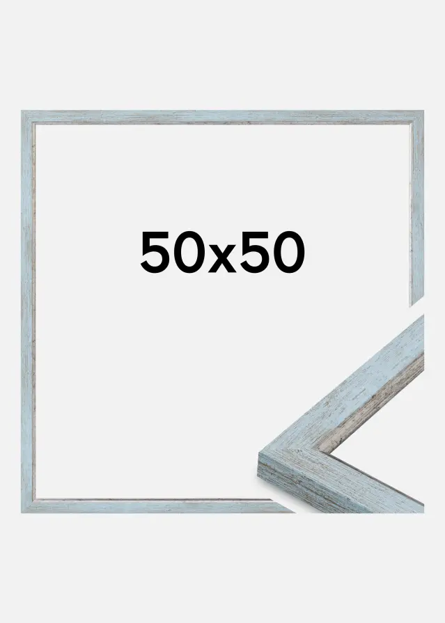 Moldura Whitby Vidro acrílico Azul 50x50 cm