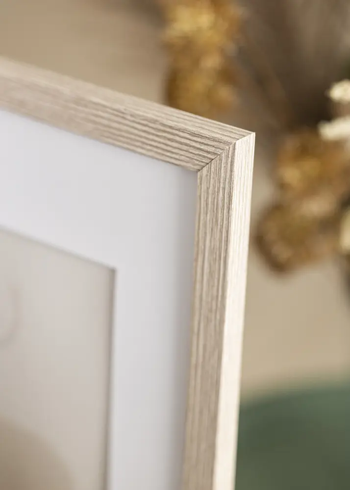 Moldura Stilren Greige Carvalho 30x40 cm - passe-partout Branco 21x30 cm