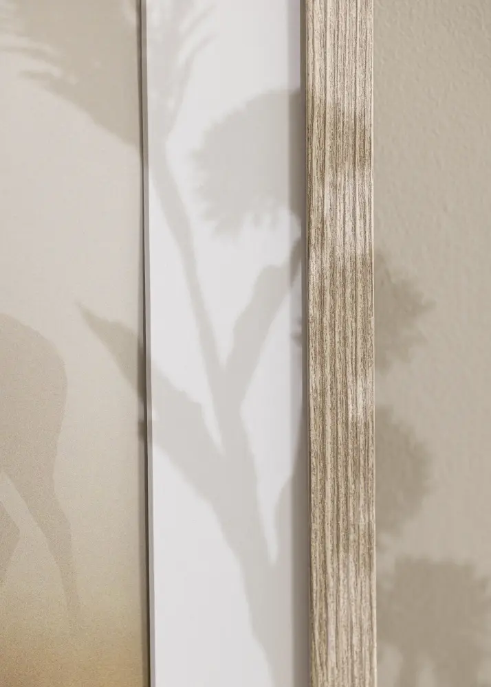 Moldura Stilren Greige Carvalho 30x40 cm - passe-partout Branco 21x30 cm