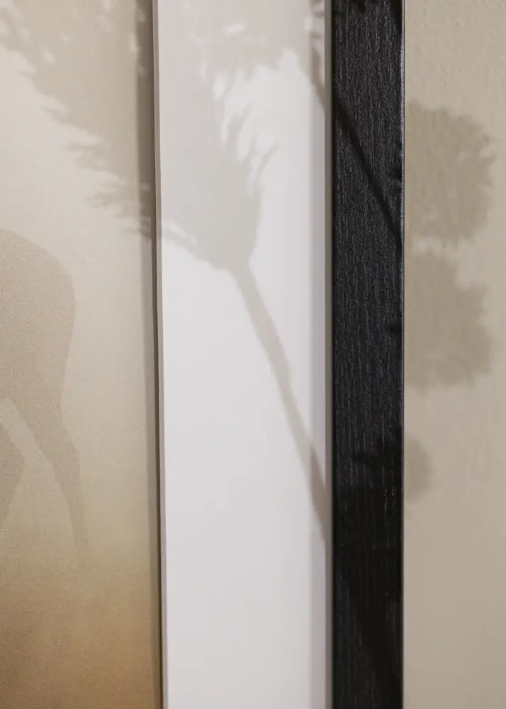 Moldura Stilren preto carvalho 60x80 cm - passe-partout Branco 52x72 cm