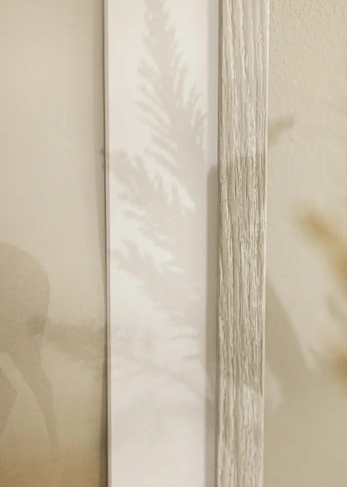 Moldura Stilren cinzaclaro carvalho 60x80 cm - passe-partout Branco 20x28 inches