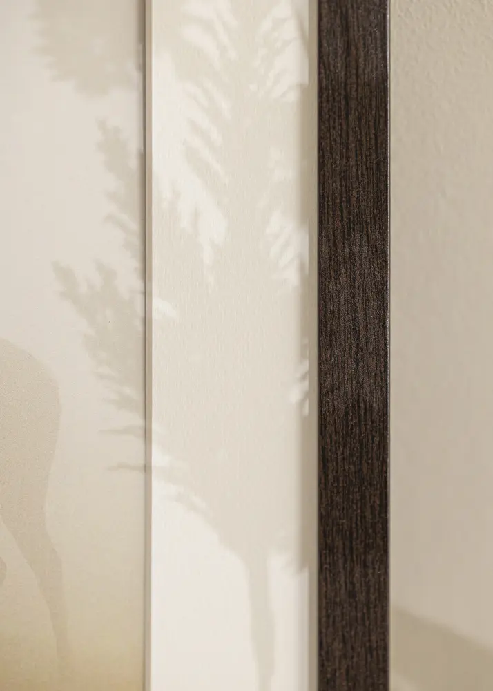 Moldura Stilren Wenge 40x50 cm - passe-partout Branco 29,7x42 cm