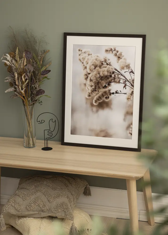 Moldura Stilren Wenge 40x50 cm - passe-partout Branco 29,7x42 cm