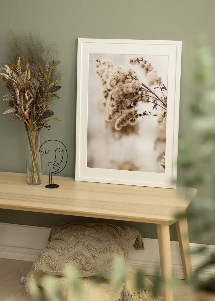 Moldura Stilren Branco carvalho 50x70 cm - passe-partout Branco 42x59,4 cm
