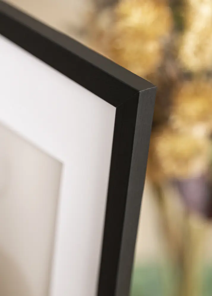 Moldura Stilren Preto 43,2x61 cm - passe-partout Branco 33,5x50 cm