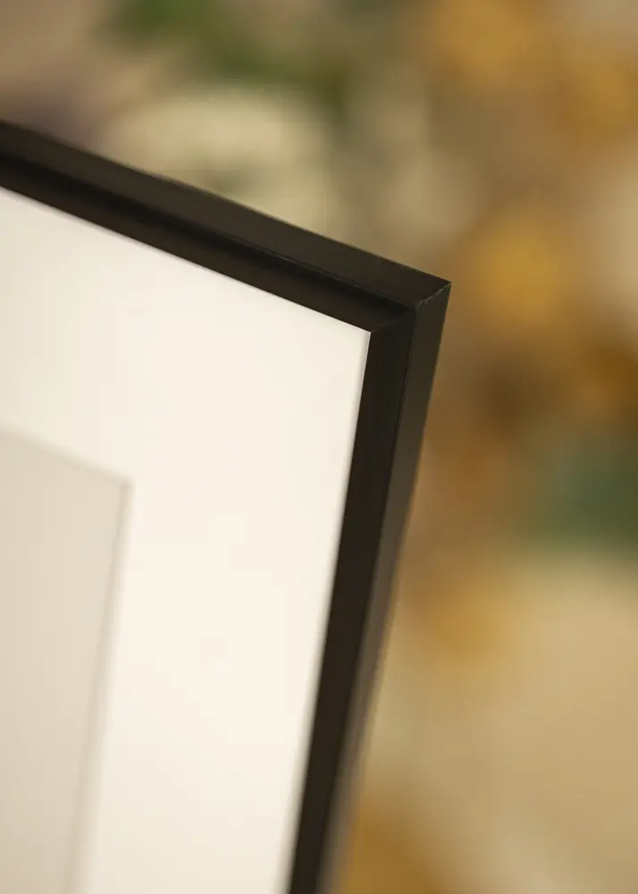 Moldura Scandi Preto Fosco 60x70 cm - passe-partout Branco B2 500x707 mm