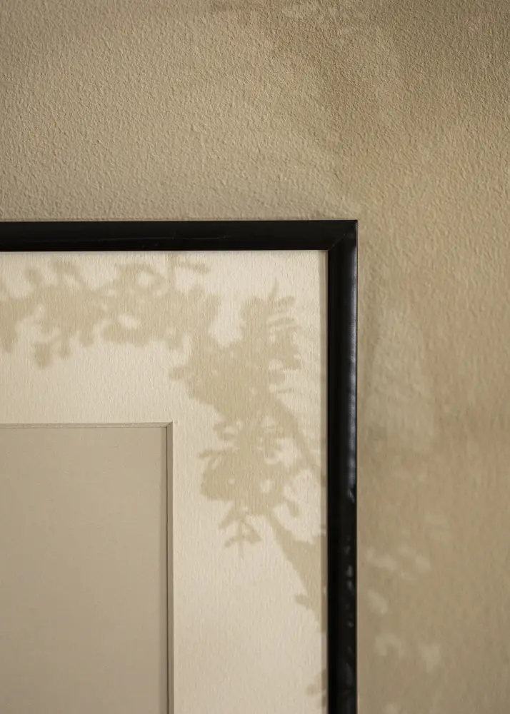 Moldura Scandi Preto Fosco 60x70 cm - passe-partout Branco B2 500x707 mm