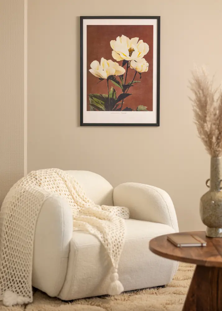 Moldura BGA Classic Preto 24x30 cm - passe-partout Branco 13x20 cm