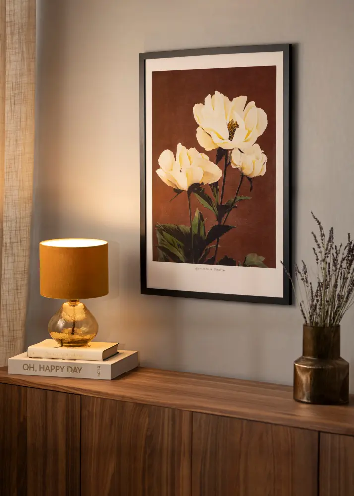 Moldura BGA Classic Preto 24x30 cm - passe-partout Branco 13x20 cm