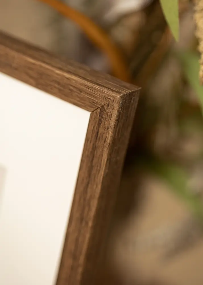 Moldura Ares Noz 40x40 cm - passe-partout Branco 28x28 cm