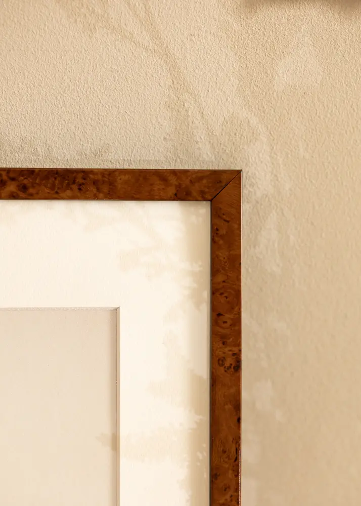 Moldura Ares Noz 40x50 cm - passe-partout Branco 30x38 cm