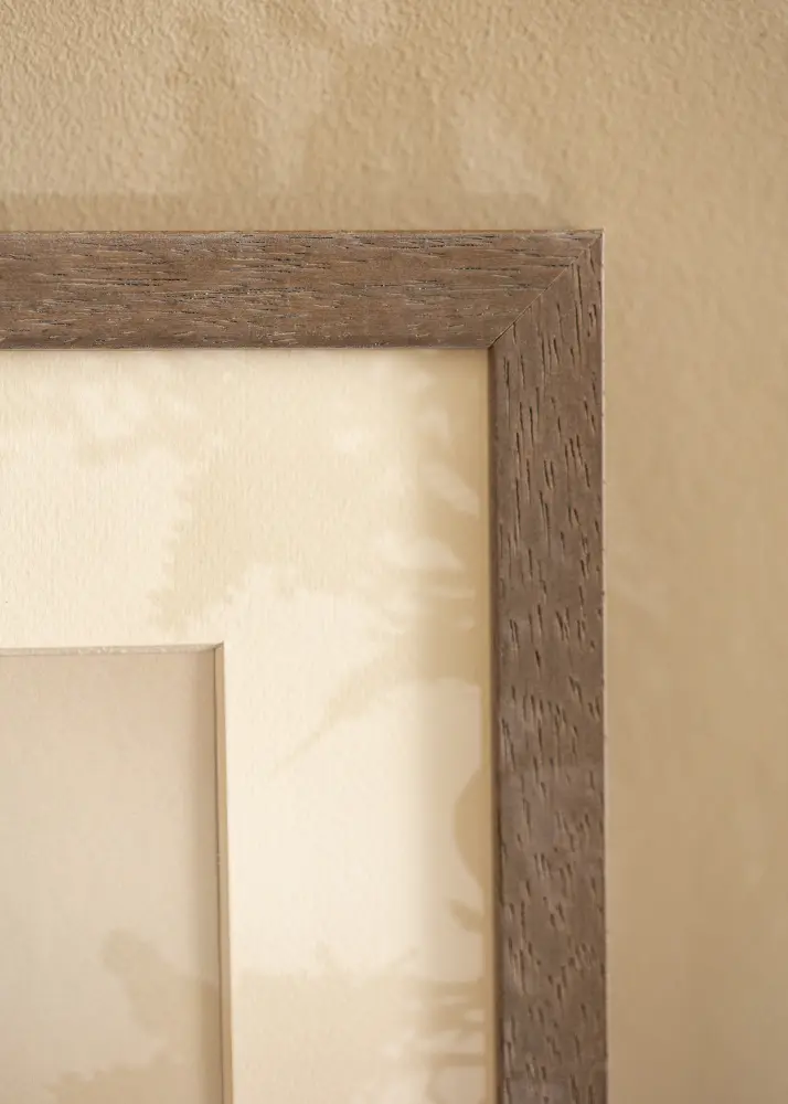 Moldura Hermes Cinza 24x30 cm - passe-partout Branco 18x24 cm