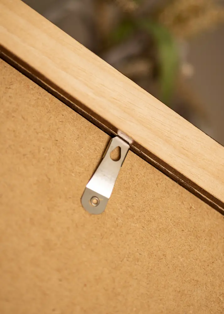 Moldura Juno Teak 30x40 cm - passe-partout Branco 21x29,7 cm
