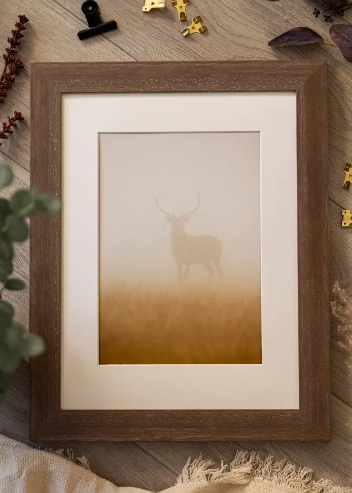 Moldura Juno Cinza 18x24 cm - passe-partout Branco 13x18 cm