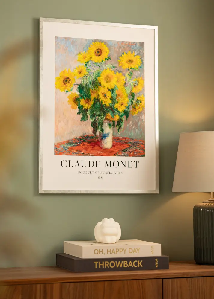 Moldura Ares Prata 30x45 cm - passe-partout Branco 8x14 inches