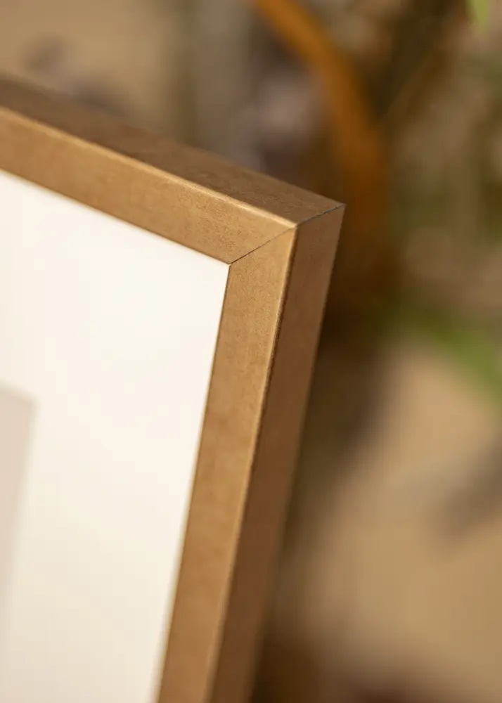 Moldura Ares Latão 40x60 cm - passe-partout Branco 32,9x48,3 cm