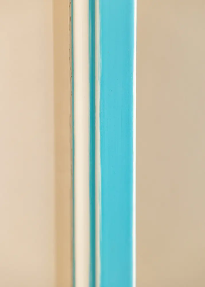 Moldura Diana Azul Claro 30x40 cm - passe-partout Branco 21x29,7 cm