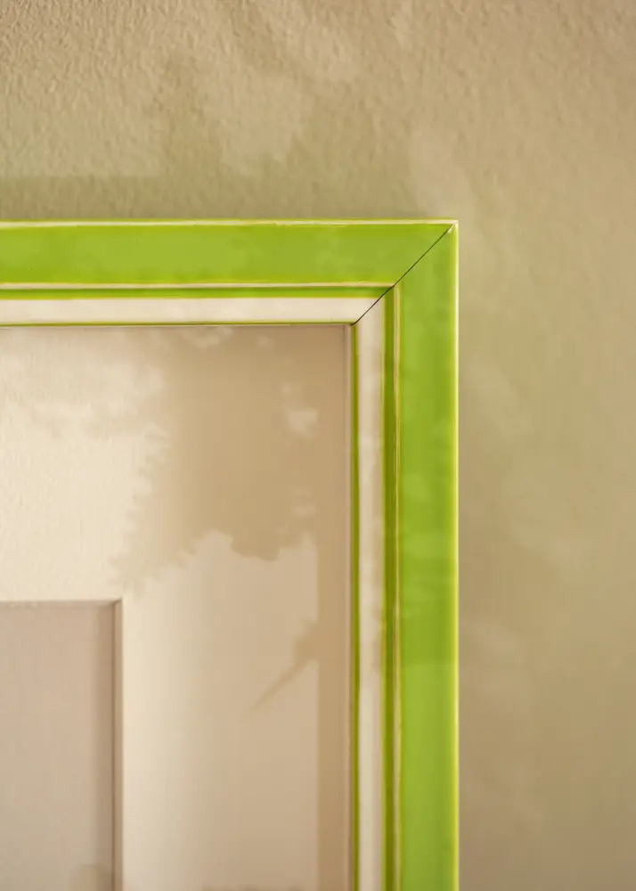 Moldura Diana Verde Claro 20x25 cm - passe-partout Branco 15x20 cm