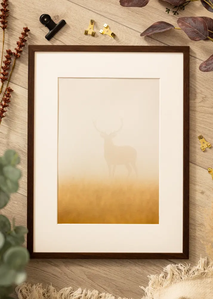 Moldura Edsbyn Noz 21x24 cm - passe-partout Branco 11x14 cm