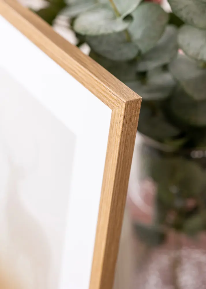 Moldura Modern Teak 30x40 cm - passe-partout Branco 21x29,7 cm