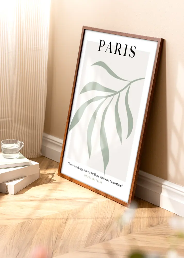 Moldura Modern Quente Marrom 30x40 cm - passe-partout Branco 21x30 cm
