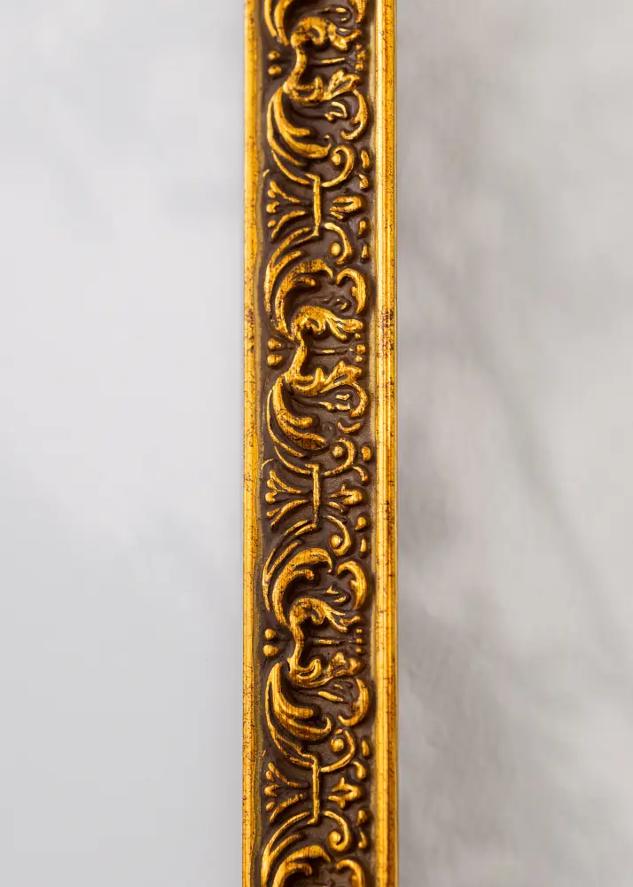 Moldura Amber Vidro Acrílico Ouro 21x29,7 cm (A4)