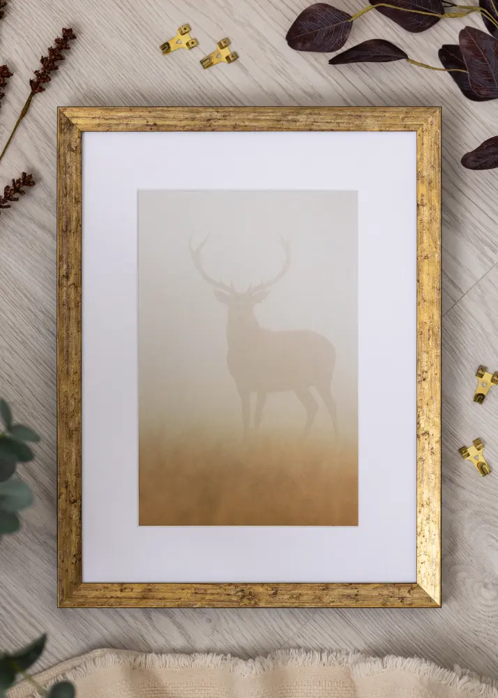 Moldura Dune Vidro Acrílico Ouro 29,7x42 cm (A3)