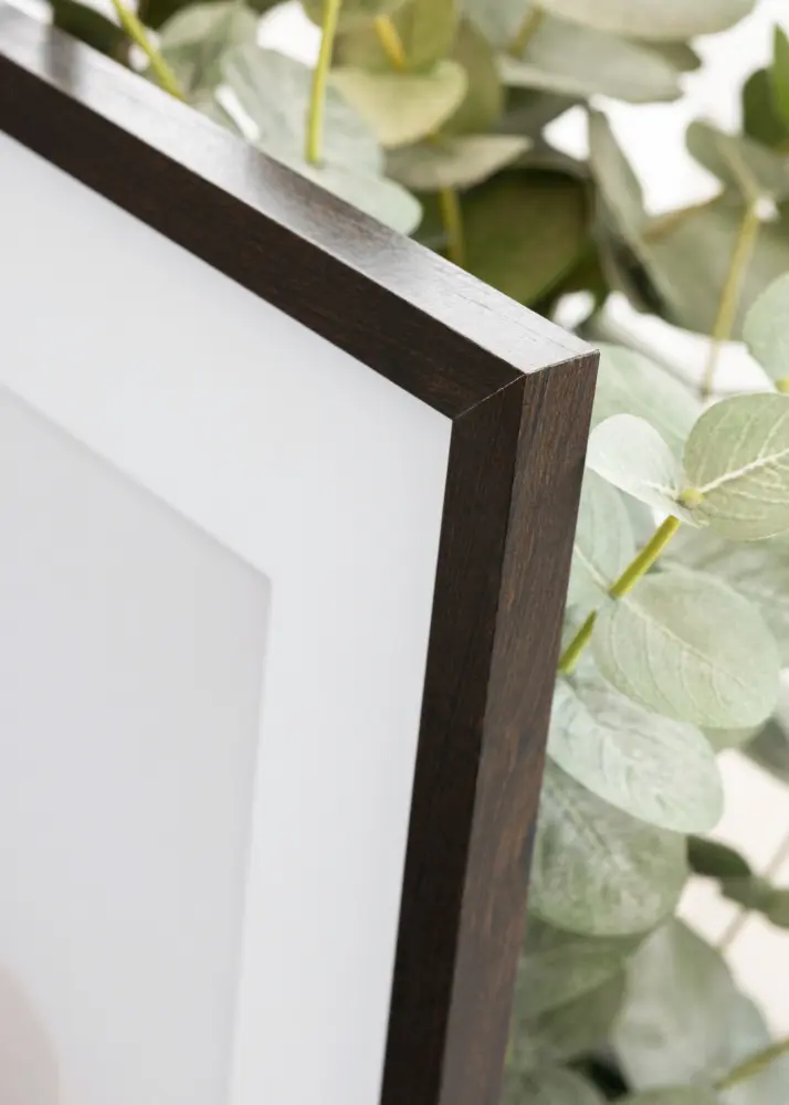 Moldura Trendy Nogueira 15x20 cm - Passe-partout Branco 11x15 cm