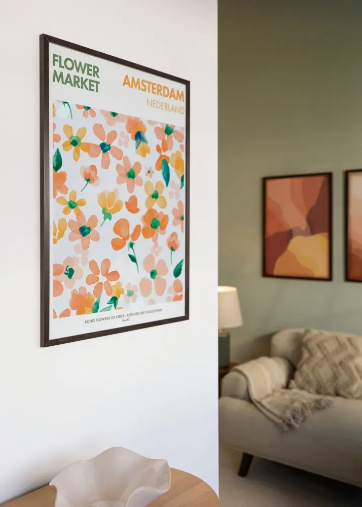 Moldura Trendy Nogueira 15x20 cm - Passe-partout Branco 11x15 cm