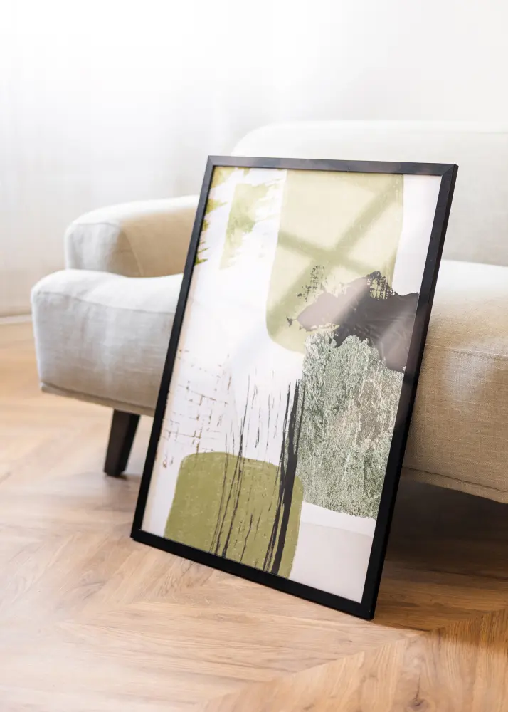 Moldura BGA Classic Preto 20x30 cm - passe-partout Branco 10x21 cm