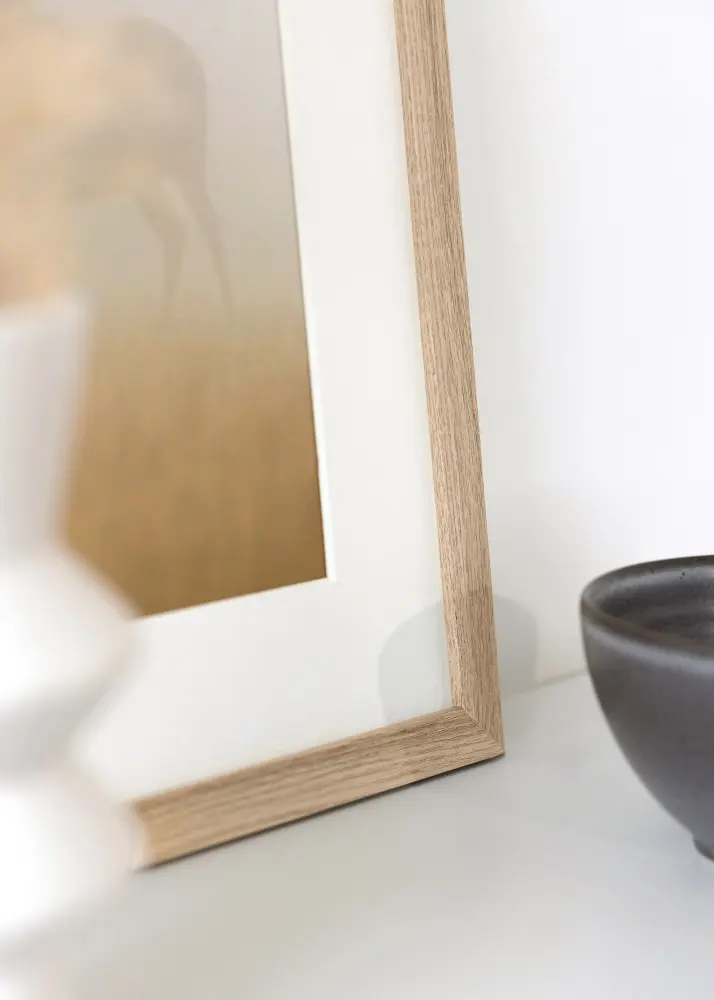 Moldura BGA Classic Carvalho 70x90 cm - passe-partout Branco 24x31 inches