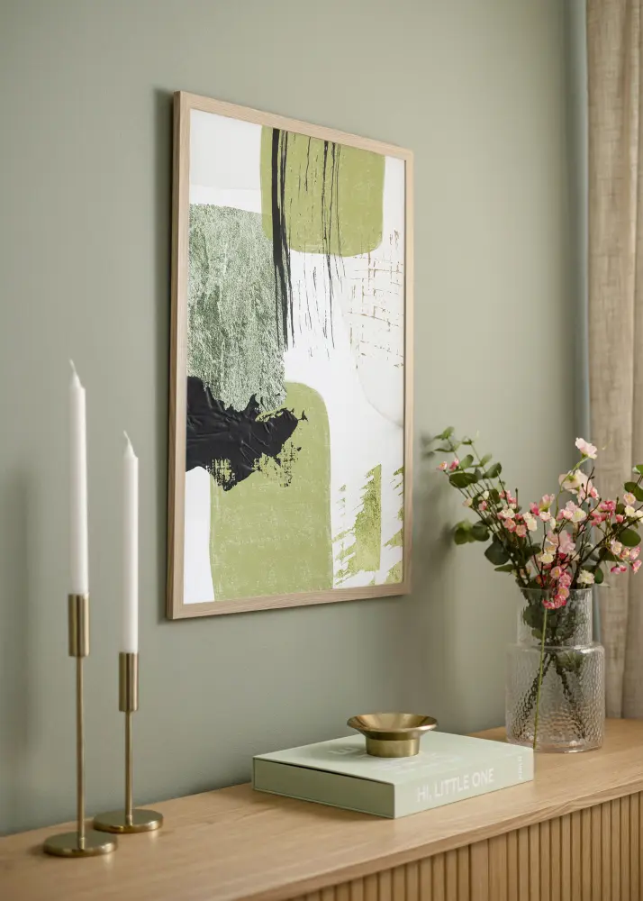 Moldura BGA Classic Carvalho 70x90 cm - passe-partout Branco 24x31 inches