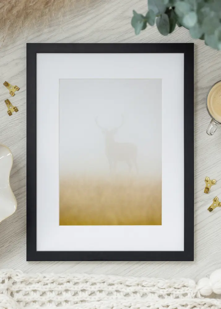 Moldura Jämtland Vidro acrílico Preto 60x97 cm