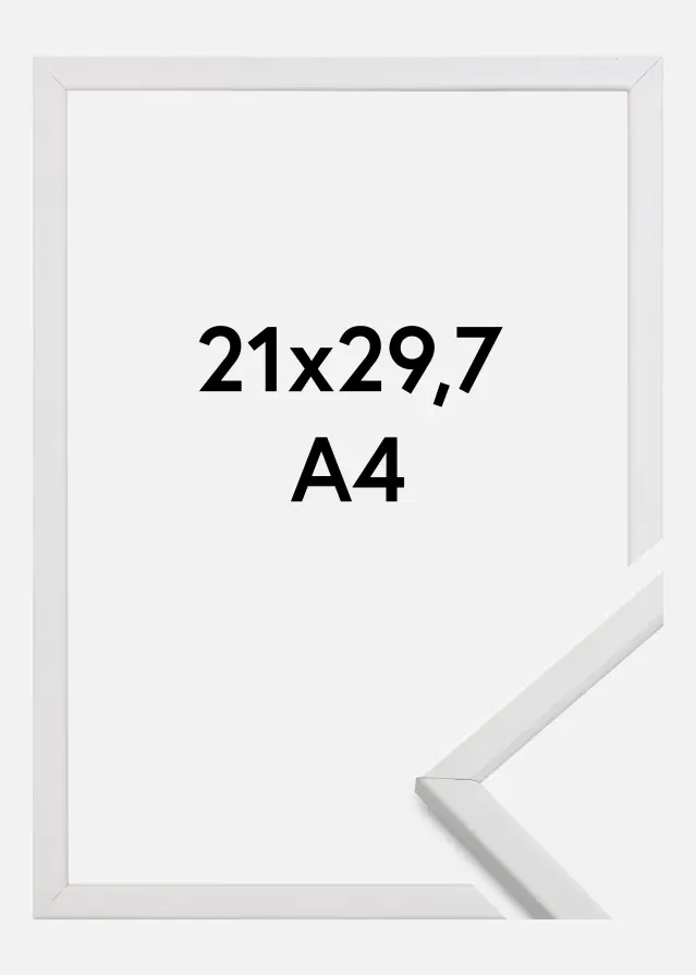 Moldura Galant Vidro acrílico Branco 21x29,7 cm (A4)