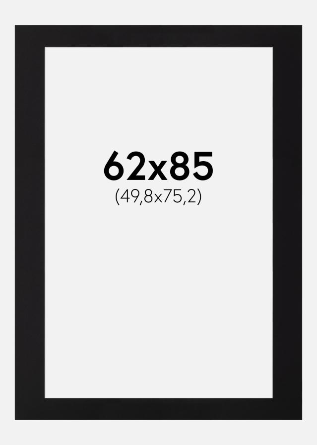 Passe-partout Canson Preto (Bordo interior branco) 62x85 cm (49,8x75,2)