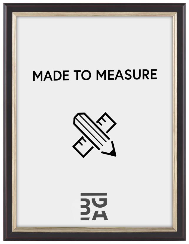 Moldura Nyhyttan Castanho / Prateado - Tamanho personalizável