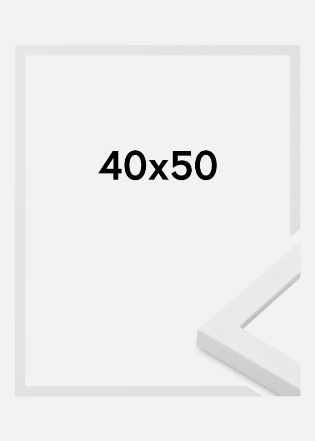 Moldura Oban Vidro acrílico Branco 40x50 cm