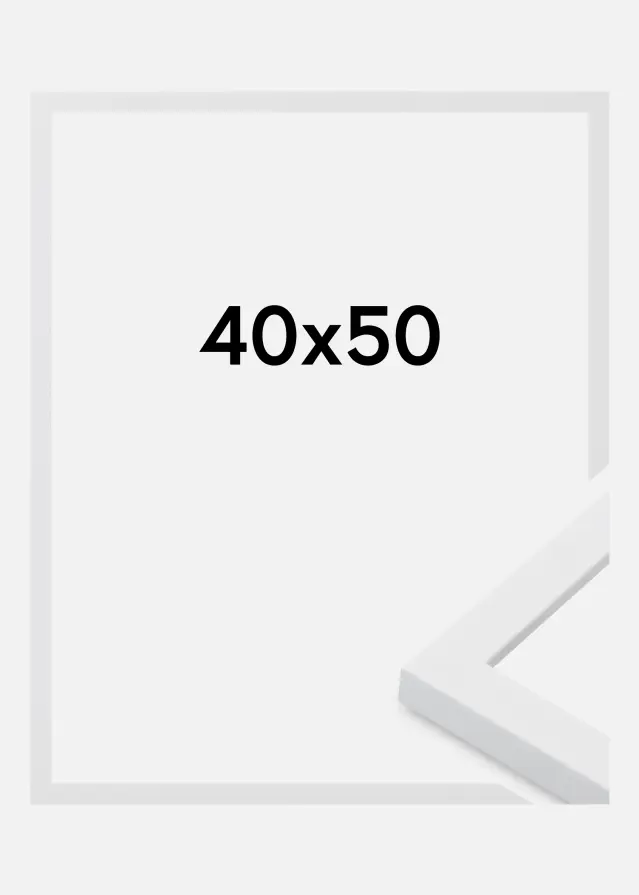 Moldura Oban Vidro acrílico Branco 40x50 cm