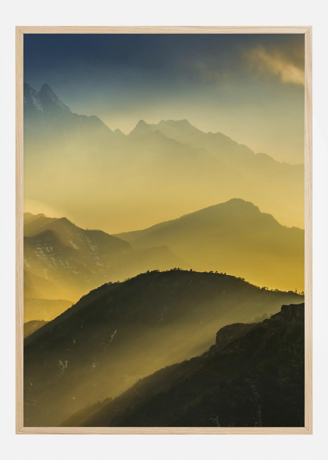 Product Image for The Cattleback Mountain Sunset Póster (21x29.7 cm (A4))