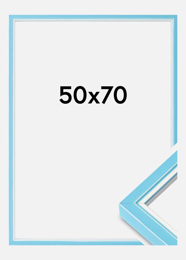 Moldura Diana Vidro acrílico Azul-claro 50x70 cm