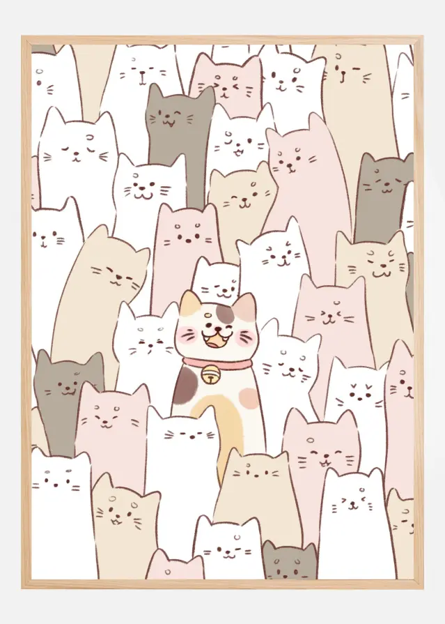 Cute Kitten lock Póster