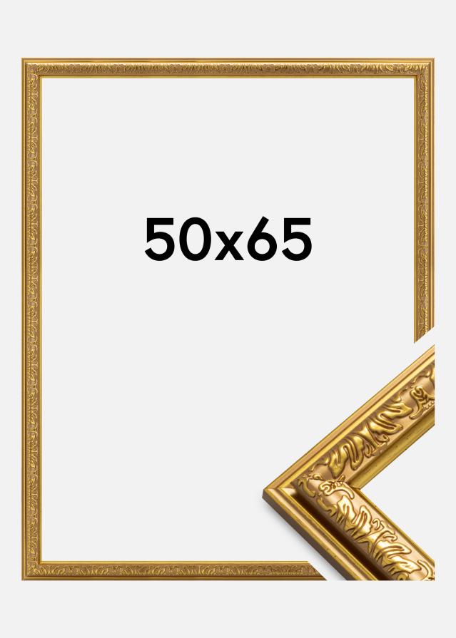 Moldura Nostalgia Vidro acrílico Dourado 50X65 cm