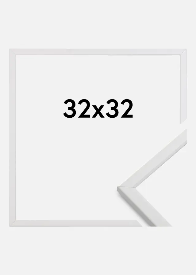 Moldura Galant Vidro acrílico Branco 32x32 cm