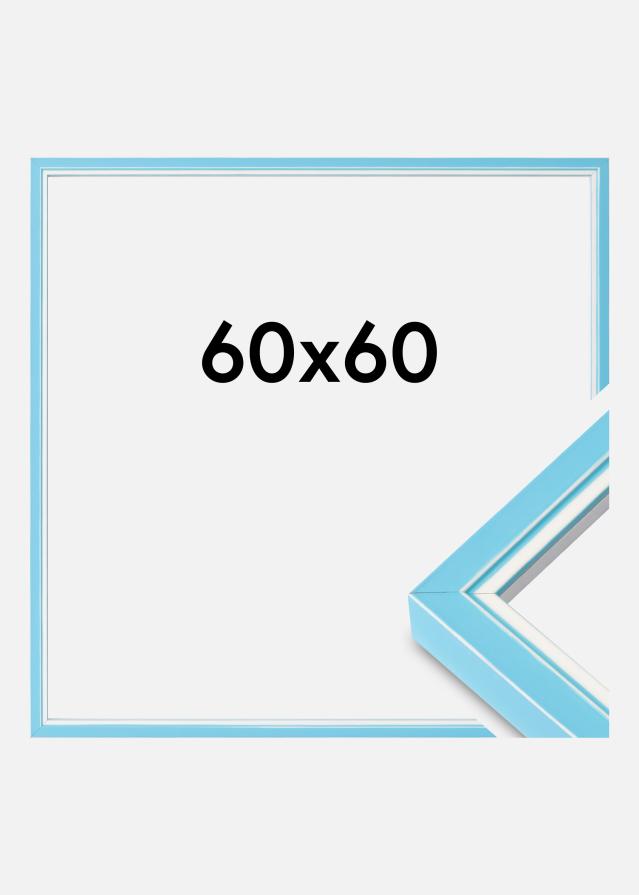 Moldura Diana Vidro acrílico Azul-claro 60x60 cm