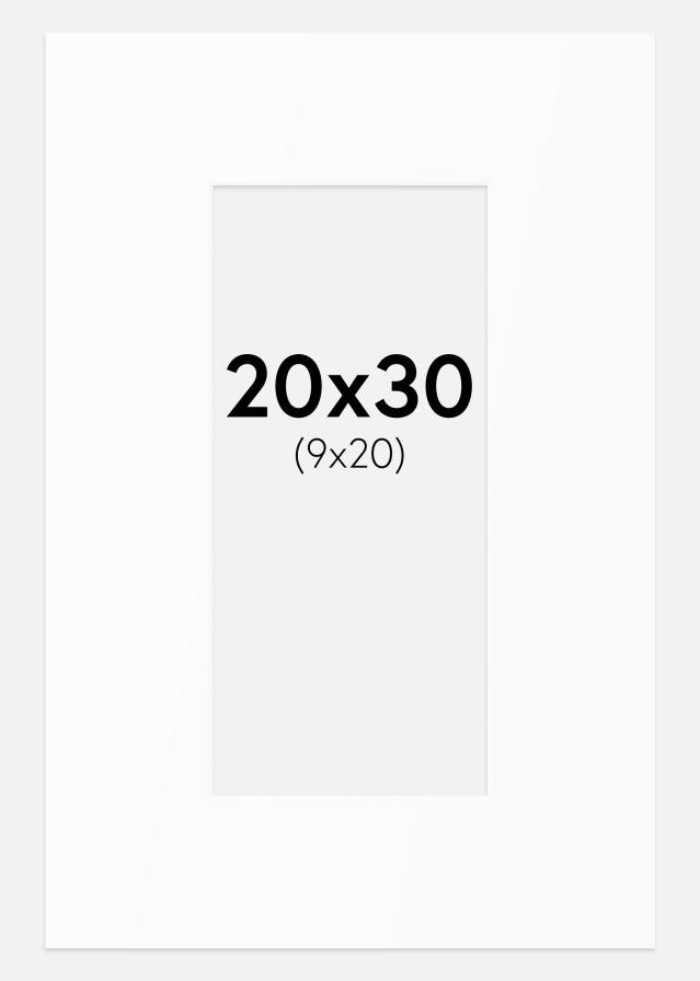 Passe-partout Branco Padrão (Bordo interior branco) 20x30 cm (9x20)