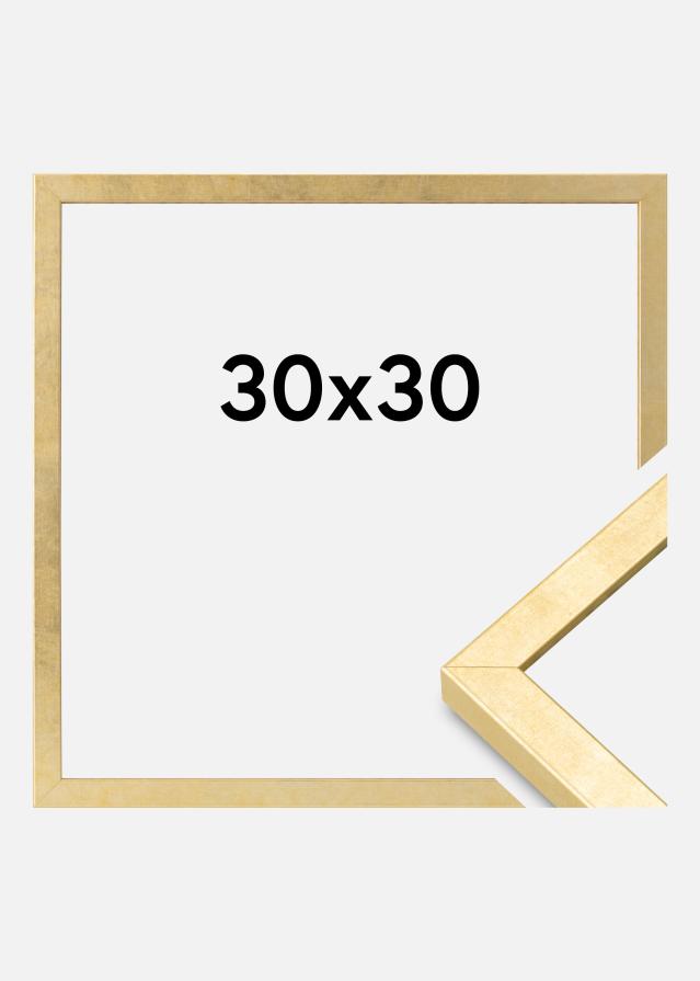 Moldura Ares Vidro acrílico Dourado 30x30 cm