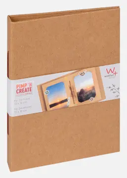 Pac Mini Álbum Castanho - 13,5x18,5 cm (12 Páginas castanhas / 6 folhas)